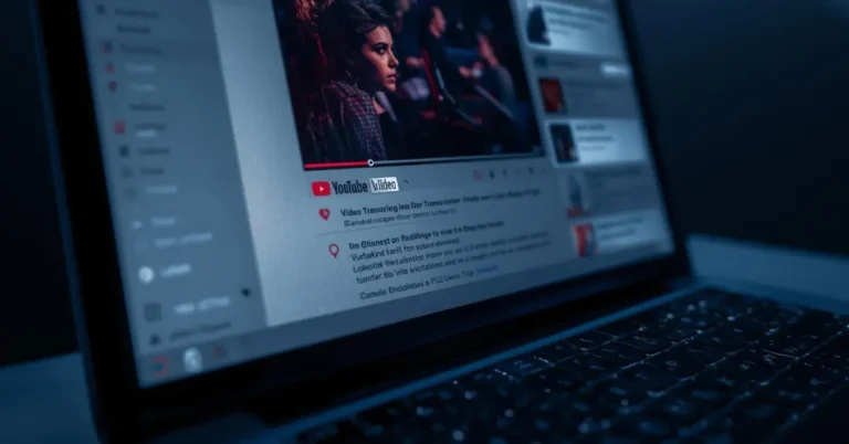 Illustration showing ChatGPT transcribing a YouTube video into text, highlighting AI video transcription process